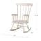 International Concepts Rectangle Juvenile Rocker, 20.47 W, 21.85 L, 29.5 H, Wood, Unfinished CR-2465 - alternate 7